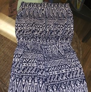 Blue and White cotton Jumpsuit